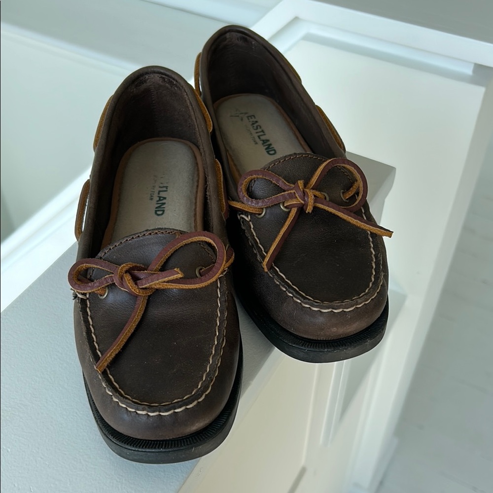 Eastland Dark Brown Leather Boat Shoes